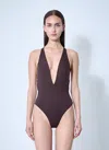 Max Mara Women Cristel Belted Swimsuit In Purple