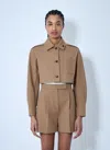 Max Mara Women Crop Tailored Jacket In Brown