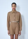 Max Mara Women Crop Tailored Jacket In Brown
