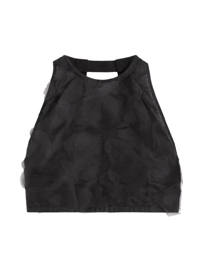 Max Mara Mxsfumetto Crop Top With Cut-out In Black