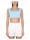 Max Mara Cropped Fit Top In Azure