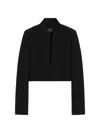 Max Mara Tesoro Open Front Cropped Jacket In Black
