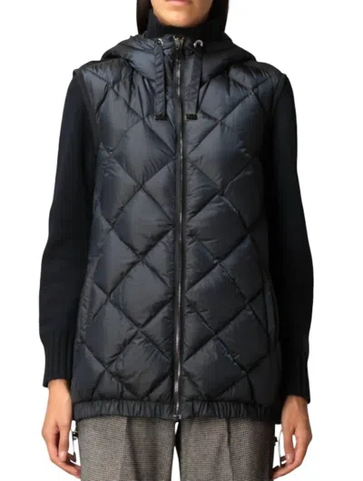 Max Mara Women's Cube Tregil Gilet Puffer Vest In Blue In Black