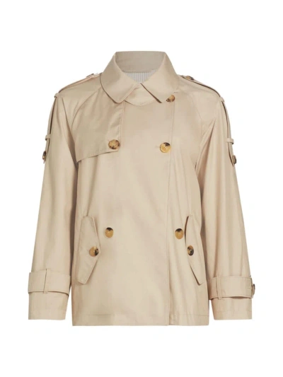 Max Mara Women's D-trench Cotton-blend Jacket In Beige