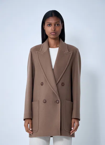 Max Mara Women Deletta Short Coat In Brown