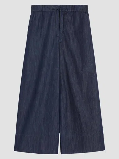 Max Mara Jour Jogging Trousers In Denim In Blue