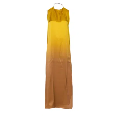 Max Mara Women Deruta Satin Dress In Faded Silk In Orange