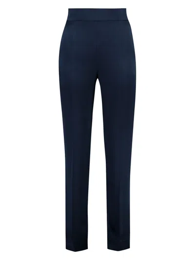 Max Mara Women's Deserto Straight-leg Trousers In Blue