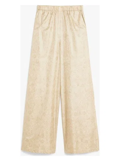 MAX MARA WOMEN'S DOMIZIA LONG TROUSER ALBINO | SIZE 46 | 2511131181600001