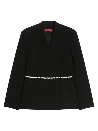 MAX MARA WOMEN'S DOUBLE BREASTED CADY JACKET WITH BELT