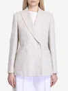Max Mara Women Double-breasted Jacket In Cream