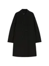 Max Mara Double-faced Wool Coat In Black