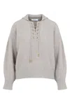 Max Mara Beige Ribbed Jumper In Nude & Neutrals