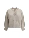 Max Mara Beige Ribbed Jumper In Multicolor