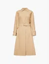 Max Mara Womens Ecru Memo Belted Relaxed-fit Stretch-cotton Trench Coat In Ecru