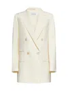 Max Mara Women Elegia Double-breasted Wool Blazer In Neutral