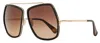 Max Mara Women's Elsa4 Sunglasses Mm0060 50f Gold/brown 64mm In Multi