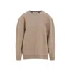 Max Mara Beige Sweatshirt In Wool And Cashmere Blend In Nude & Neutrals