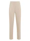 Max Mara Empoli Cotton Twill Pants In Nude & Neutrals