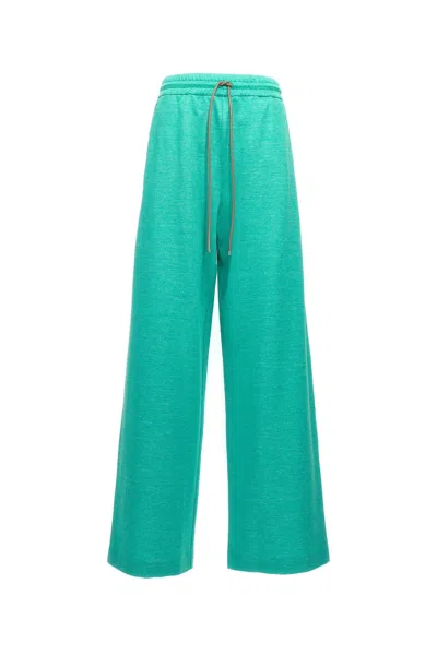 Max Mara Women's Jersey Wide Leg Pants In Green