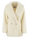 Max Mara Olga Double-breasted Wool Coat In White
