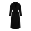 Max Mara Cles Virgin Wool Blend Belted Coat In Black