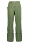 Max Mara Trousers Wide Leg Elastic Waistband In Green