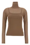 Max Mara Fatuo Jersey Long Sleeve Top & Tank Top In Cream