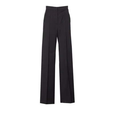 Max Mara Women Fernet Straight Trousers In Wool Right