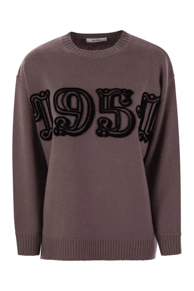Max Mara Maxmara Women Fido - Monogram Pullover In Wool And Cashmere In Multicolor
