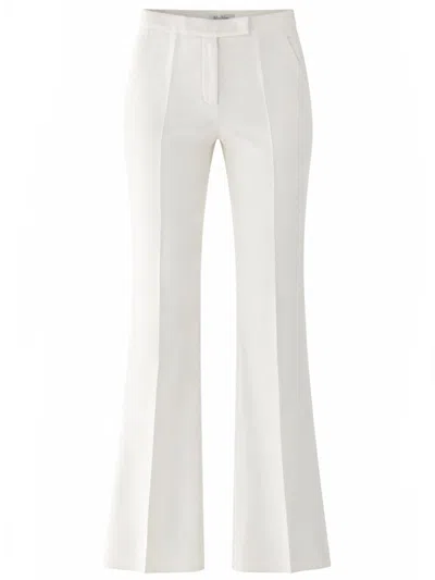 Max Mara Women's Flare Cotton Pants In White