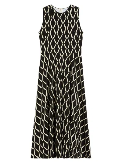 Max Mara Women's Flared Dress In Patterned Jersey In Multi