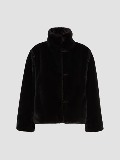 Max Mara Women's Fluffy Textured Short Coat In Dark Brown