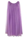 Max Mara Breezy And Beautiful Silk Chiffon Flared Dress In Peony