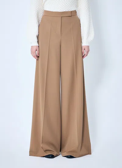 Max Mara Women Gabardine Wool Pants In Multicolor