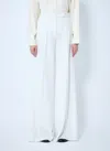 Max Mara Women Gabardine Wool Trousers In White