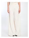 Max Mara Women's Gabardine Wool Trousers In White