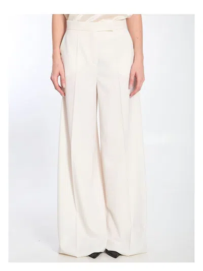 MAX MARA WOMEN'S GABARDINE WOOL TROUSERS