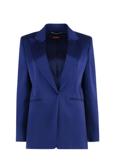 Max Mara Women's Galazia Satin Blazer In Blue