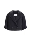 Max Mara Galea Caban Coat In Black