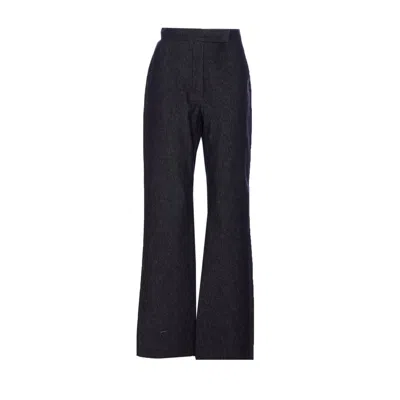 Max Mara Women Galizia Slim Fit Cotton Trousers In Black