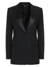 Max Mara Gara Single-breasted One Button Jacket In Black