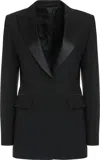 Max Mara Gara Single-breasted One Button Jacket In Black
