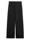 Max Mara Linen Pants In Black