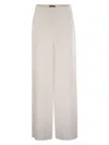 Max Mara Studio Garibo Linen Trousers In White