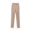 Max Mara Elastic Waist Casual Pants In Brown