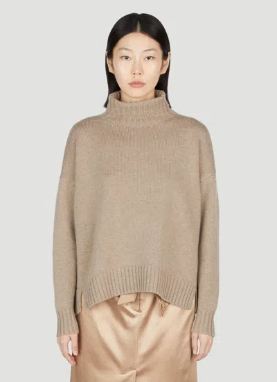 Max Mara Gianna Turtleneck Sweater In Beige