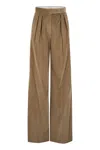 Max Mara Gilly Wide-leg Corduroy Trousers In Camel