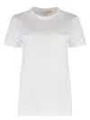 Max Mara Crew Neck Cotton T-shirt By Mango In White