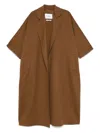 Max Mara Gitano Wool Coat In Leather Brown